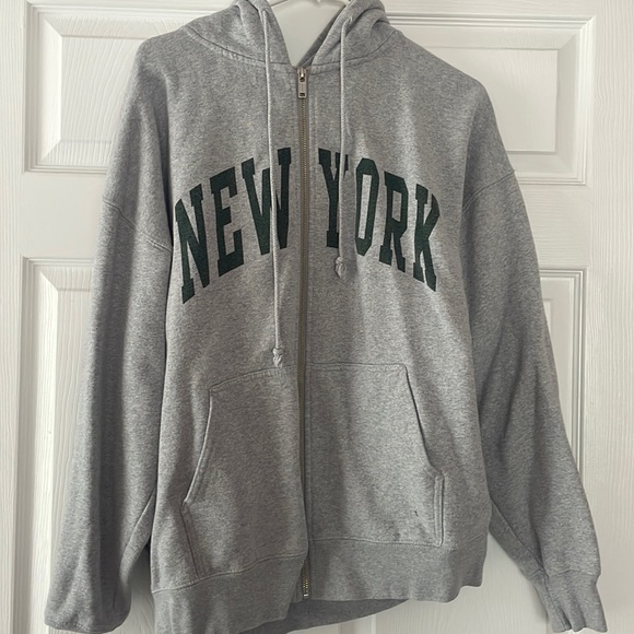 Brandy Melville Tops Brandy Melville Zip Up Hoodie Poshmark